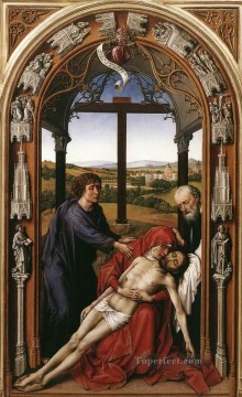 Panel central del Retablo de Miraflores Rogier van der Weyden Pinturas al óleo